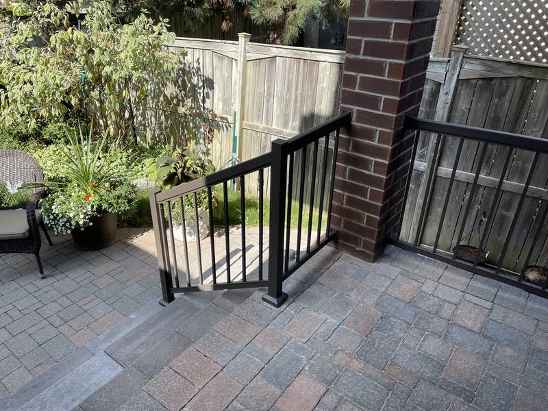 Black Step Railing