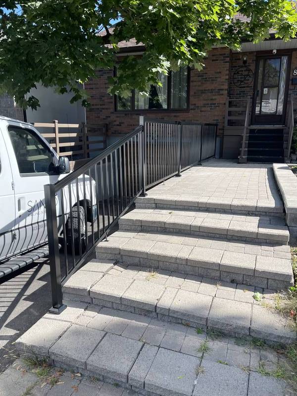 Charcoal Entry Railing