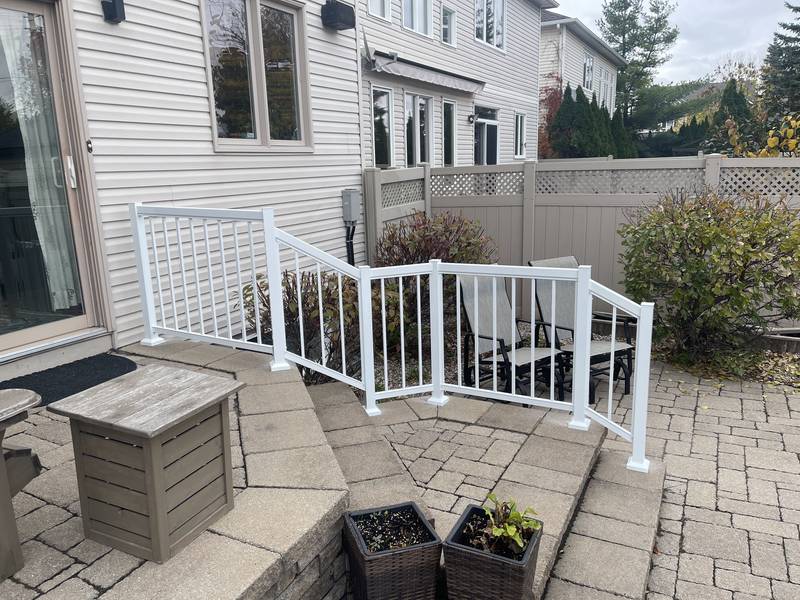 White Patio Railing