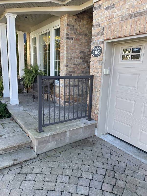 Charcoal Entry Railing
